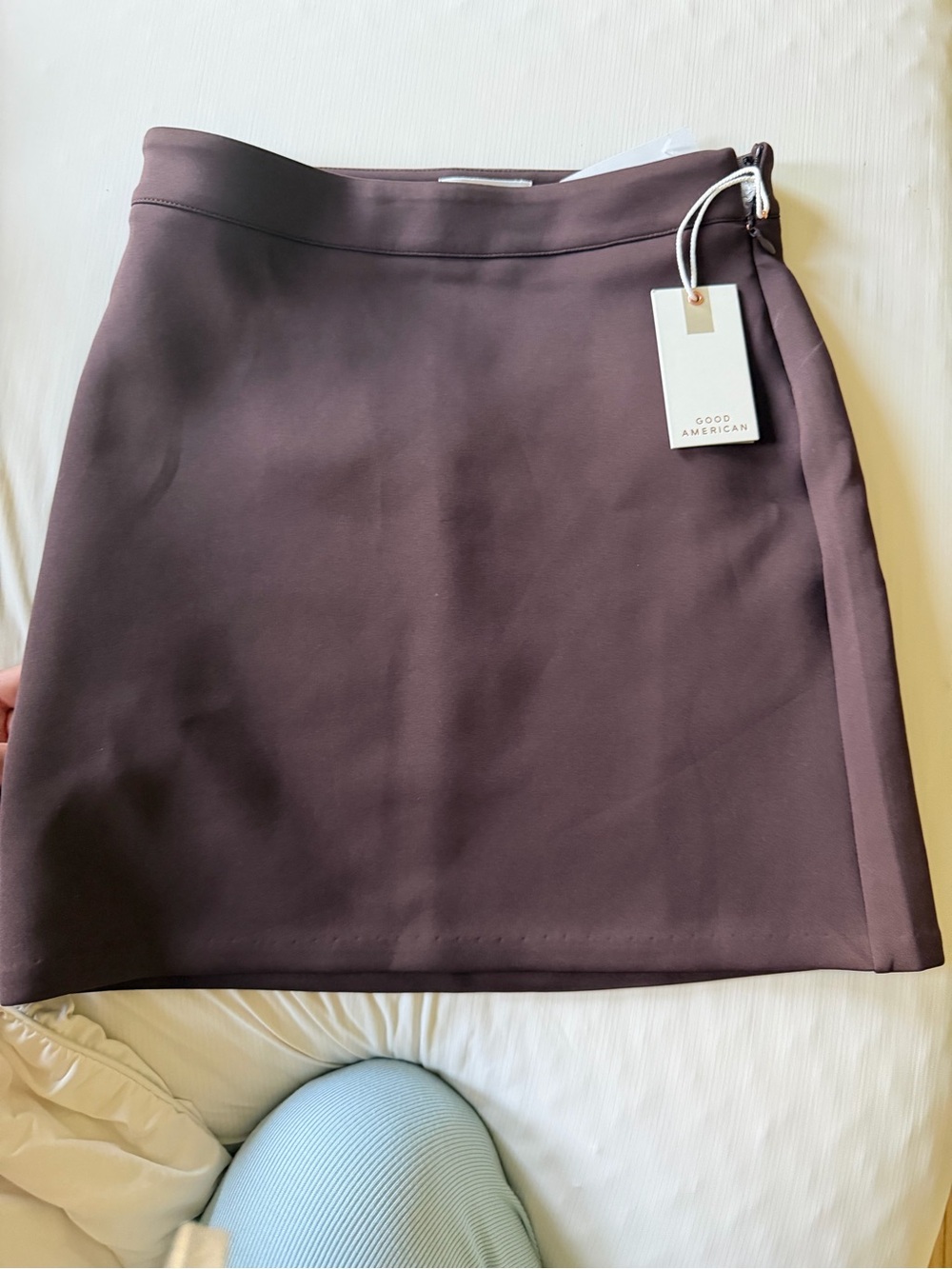 Good American Coco Brown Mini Skirt